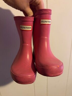 Hunter Hot Pink Kids' Rain Boots